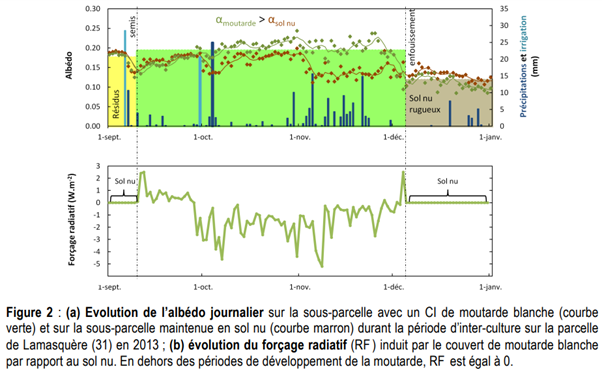 évolution de l'albédo journalier