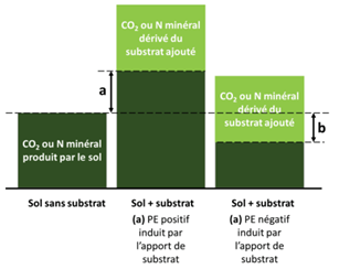 Schéma du Priming Effect dans les sols