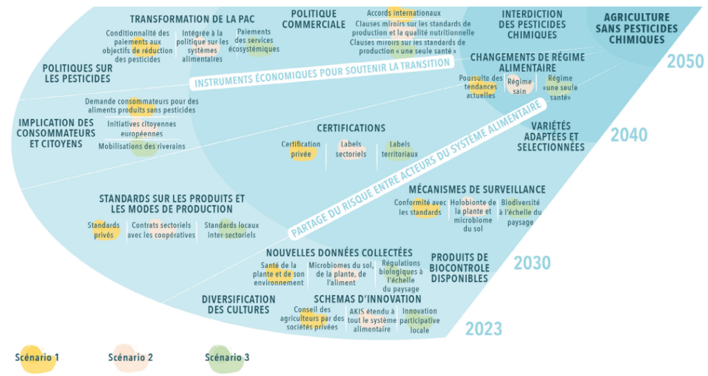 Eléments robustes d’une transition, consistant en étapes et en actions communes