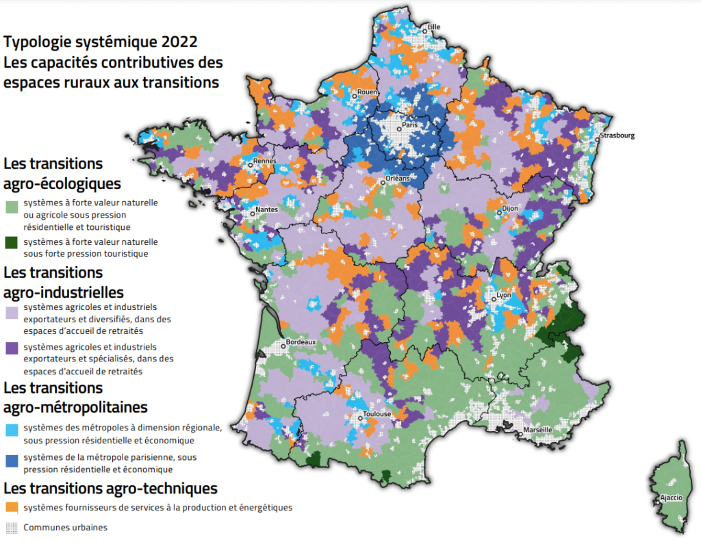 Typologie systémique 2022 les capacités contributives des espaces ruraux aux transitions