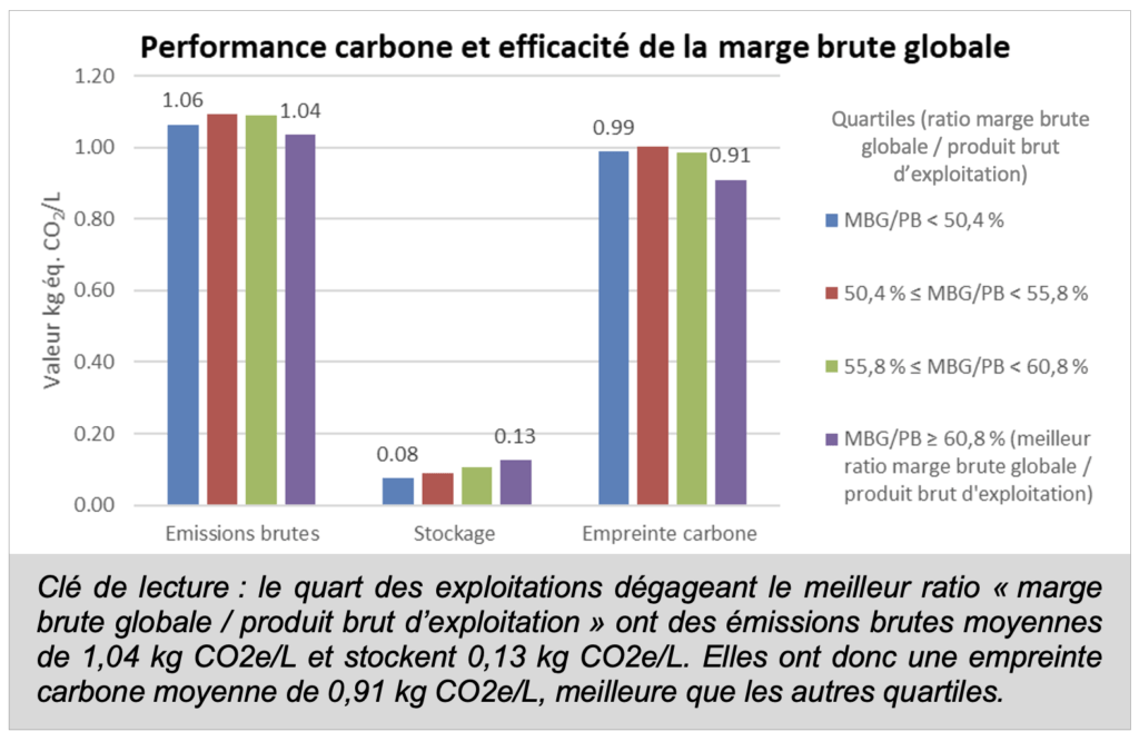 Performance carbone et efficacité de la marge brute globale